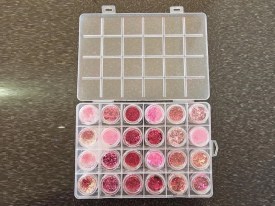 Kit 24 glitter decorativos surtidos